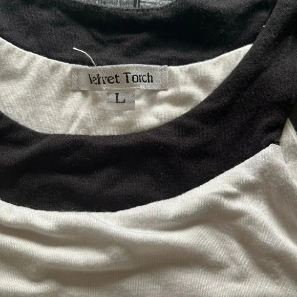 Velvet Torch Black and White Halter Maxi Dress Women's Size Medium - Picture 2 of 7